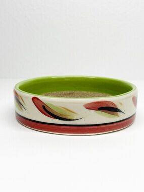 Y2K 2000 Gail Pittman Hand Painted Pottery Trinket Dish